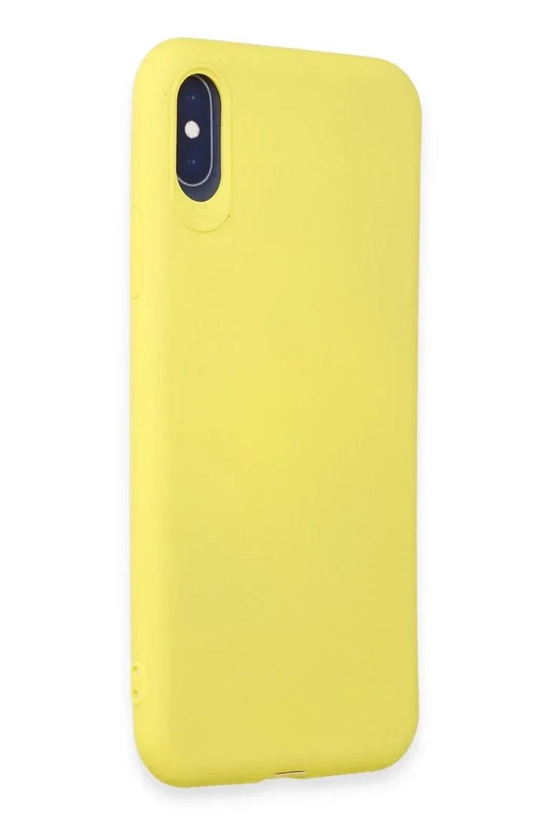 Apple iPhone X Kılıf First Silikon - Sarı Apple iPhone X Kılıf First Silikon - Sarı