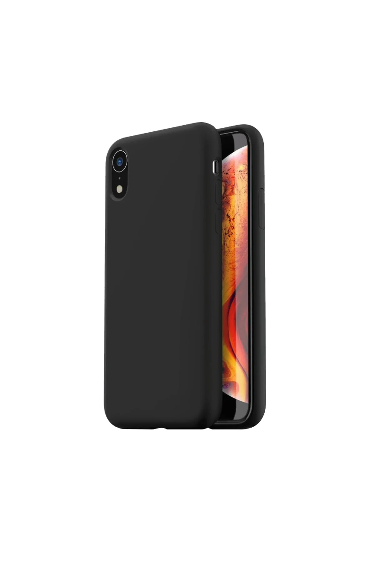 Apple iPhone XR İnce Mat Silikon Kılıf Siyah