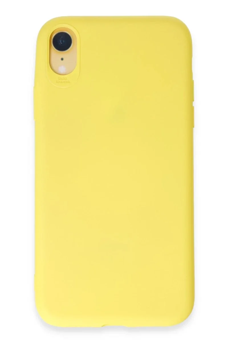 Apple iPhone XR Kılıf First Silikon - Sarı