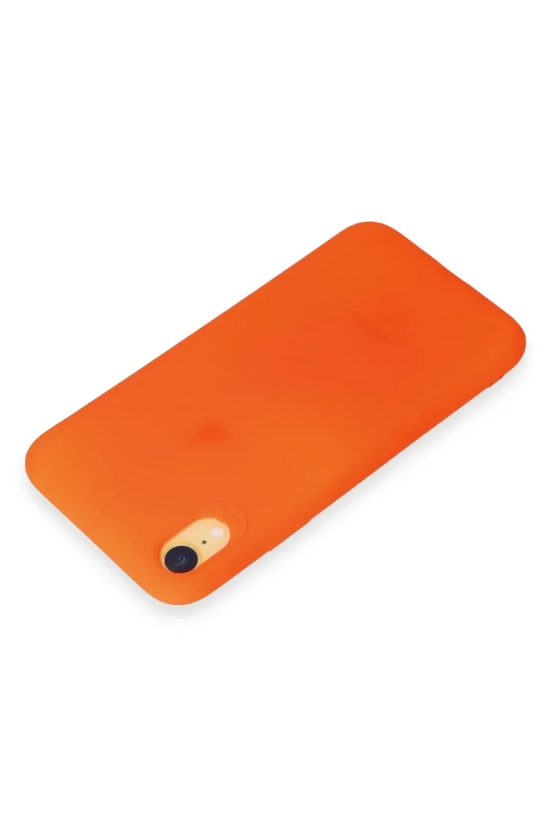 Apple iPhone XR Kılıf First Silikon - Parlak Turuncu