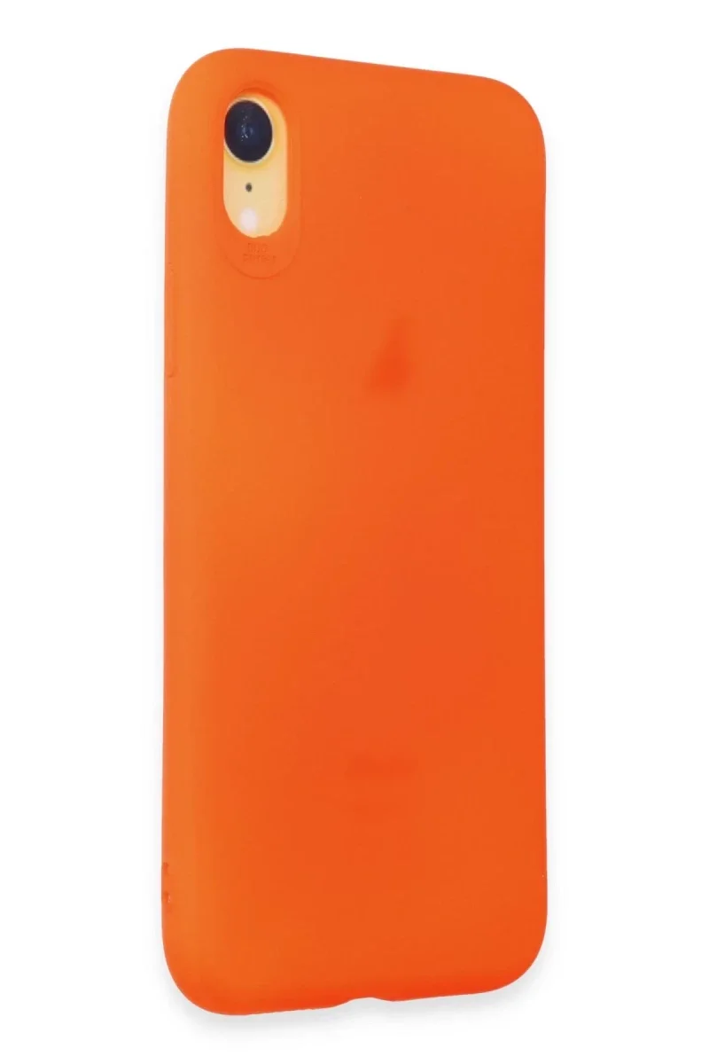 Apple iPhone XR Kılıf First Silikon - Parlak Turuncu