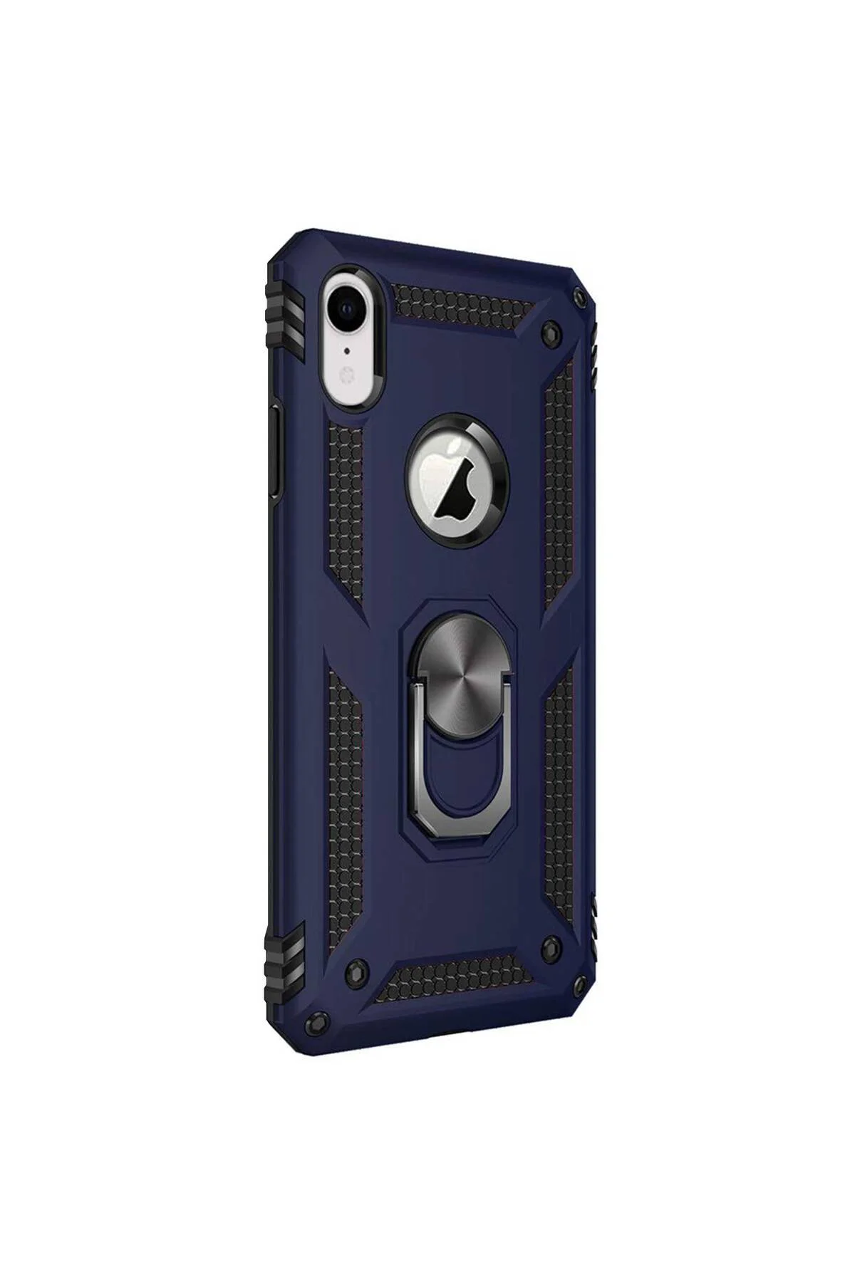 Apple iPhone XR Yüzüklü Tank Kılıf Lacivert