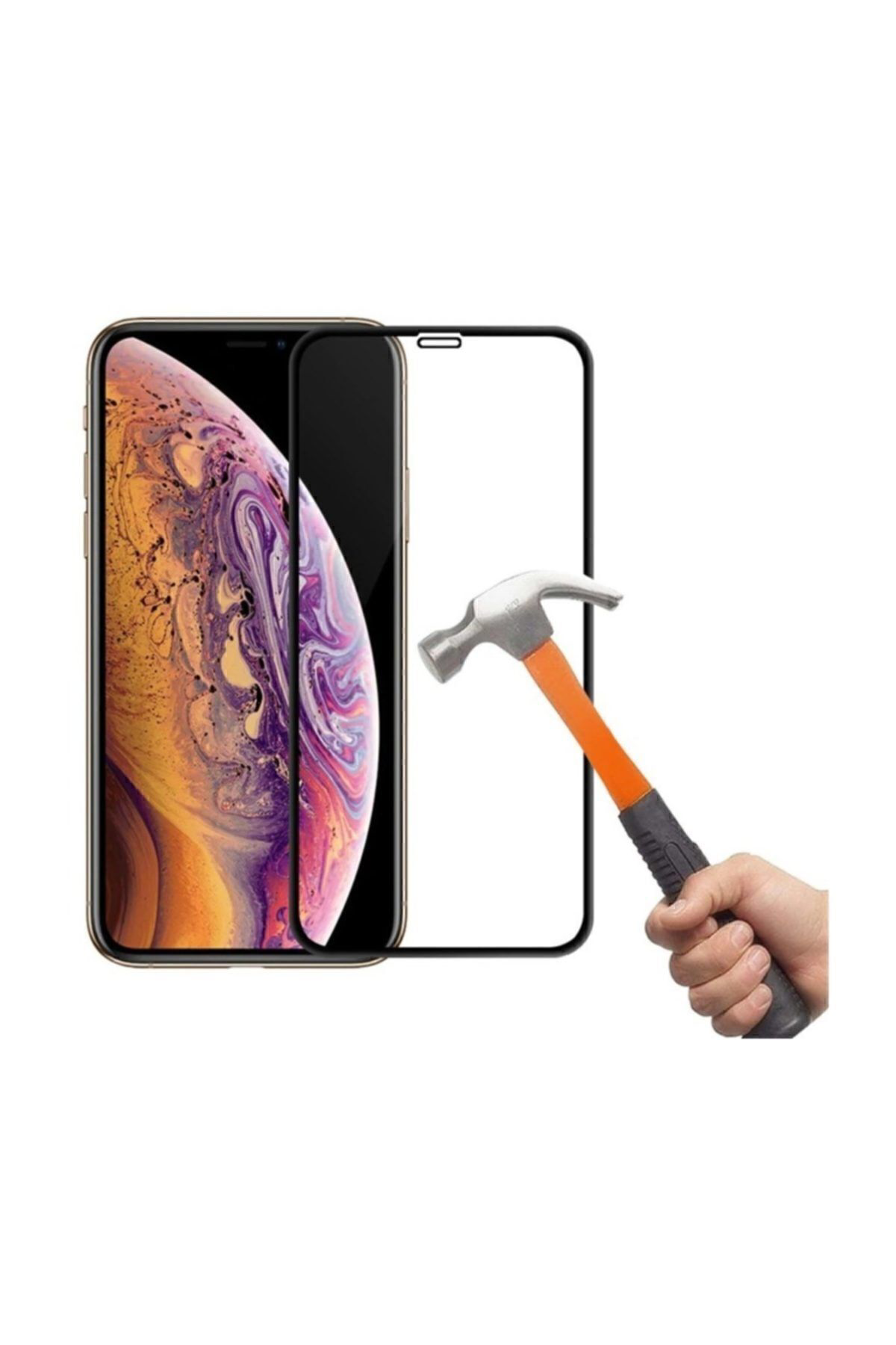 Apple Iphone Xr 5d Tam Kaplayan Nano Ekran Koruyucu Kırılmaz Cam