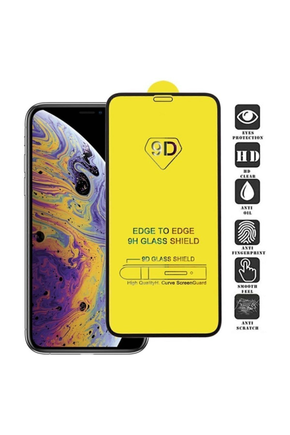 Apple Iphone Xr 9d Tam Kaplayan Koruma Full Kapatan Kavisli Kırıl