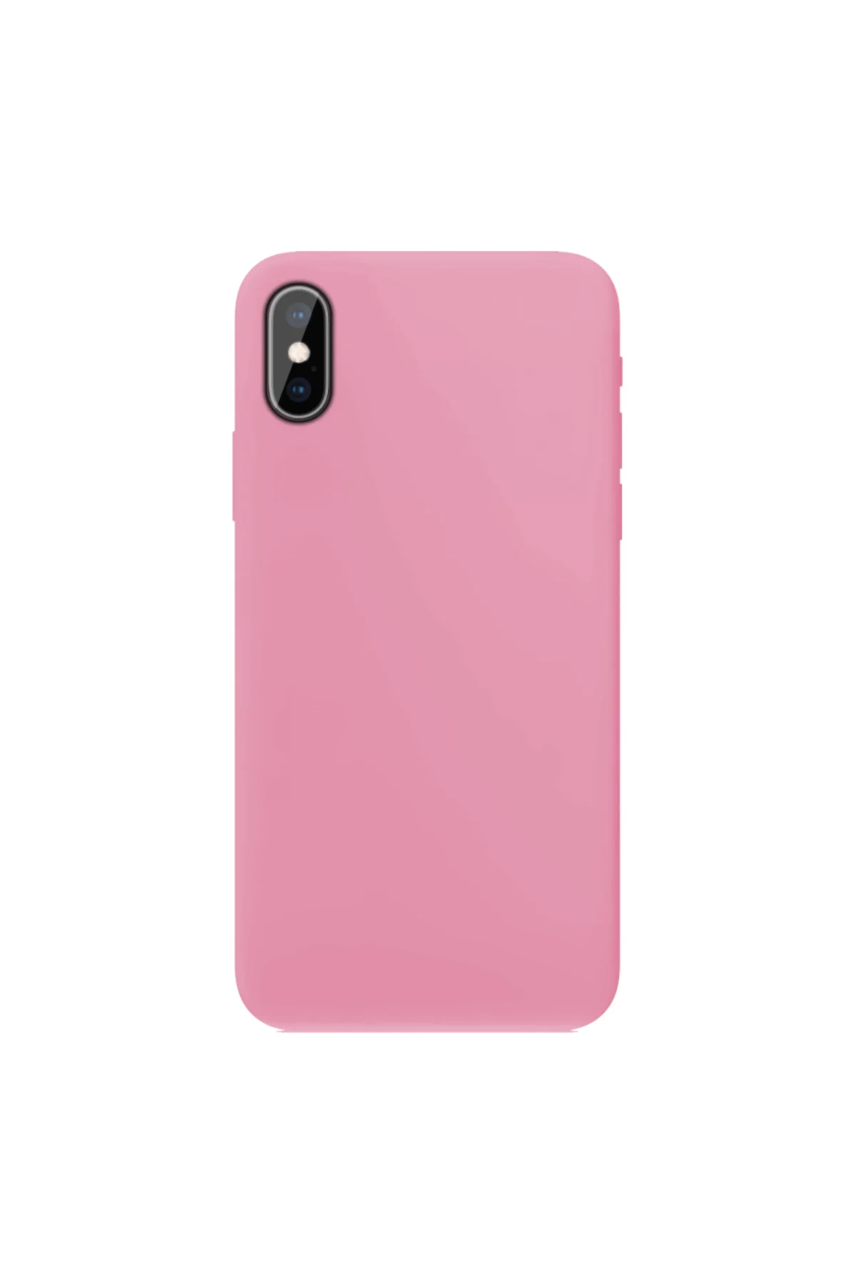 Apple iPhone XS İnce Mat Silikon Kılıf Pembe