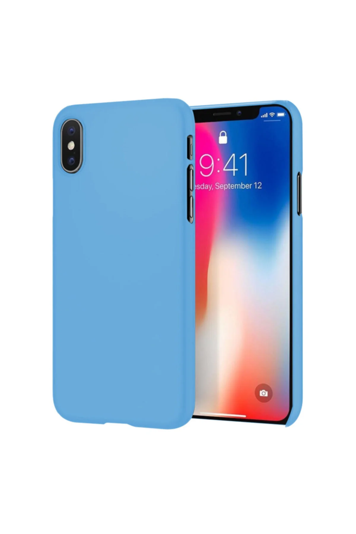 Apple Iphone Xs Max Ince Mat Silikon Kılıf Mavi