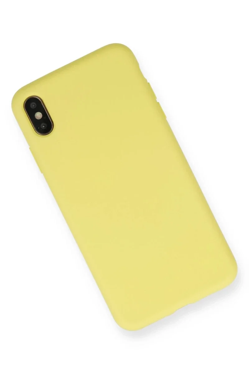 Apple iPhone XS Max Kılıf Nano içi Kadife Silikon - Mat Sarı Fiyatı, Yorumları ve Özellikleri