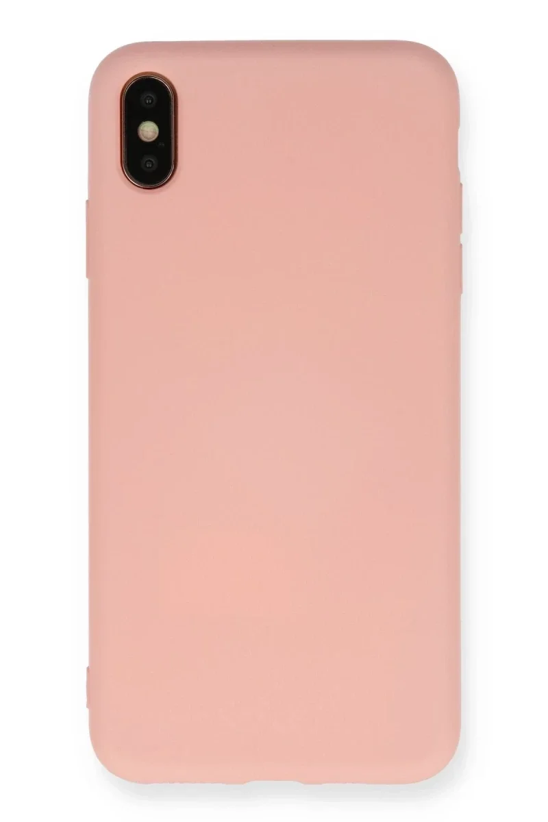 Apple iPhone XS Max Kılıf Nano içi Kadife Silikon - Pembe Apple iPhone XS Max Kılıf Nano içi Kadife Silikon - Pembe