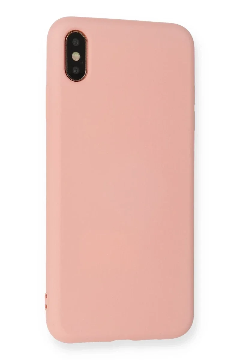 Apple iPhone XS Max Kılıf Nano içi Kadife Silikon - Pembe Apple iPhone XS Max Kılıf Nano içi Kadife Silikon - Pembe