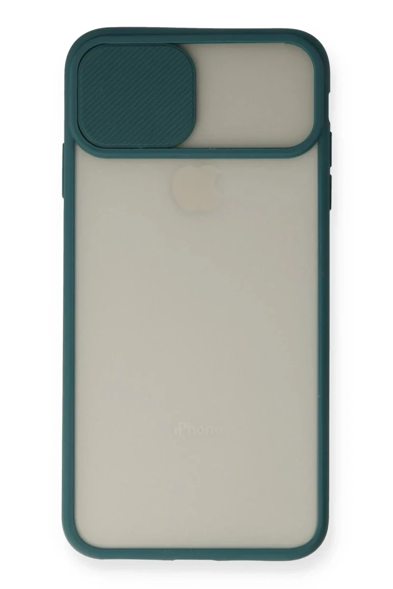 Apple iPhone XS Max Kılıf Palm Buzlu Kamera Sürgülü Silikon - Yeşil Apple iPhone XS Max Kılıf Palm Buzlu Kamera Sürgülü Silikon - Yeşil