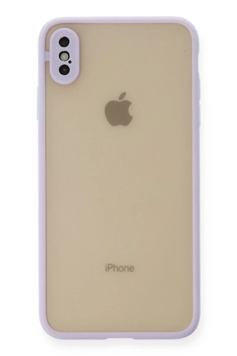 Apple iPhone XS Max Kılıf Montreal Silikon Kapak - Mor
