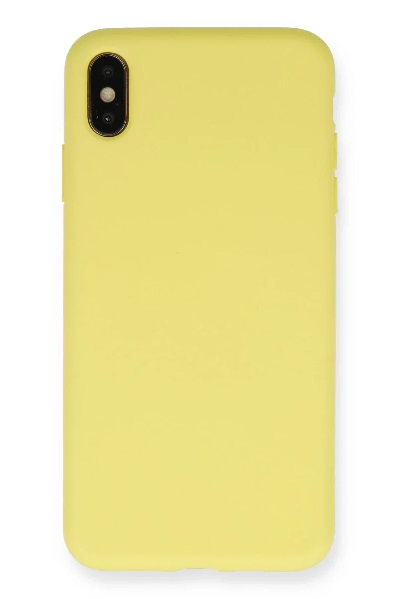 Apple iPhone XS Max Kılıf Nano içi Kadife Silikon - Mat Sarı Fiyatı, Yorumları ve Özellikleri