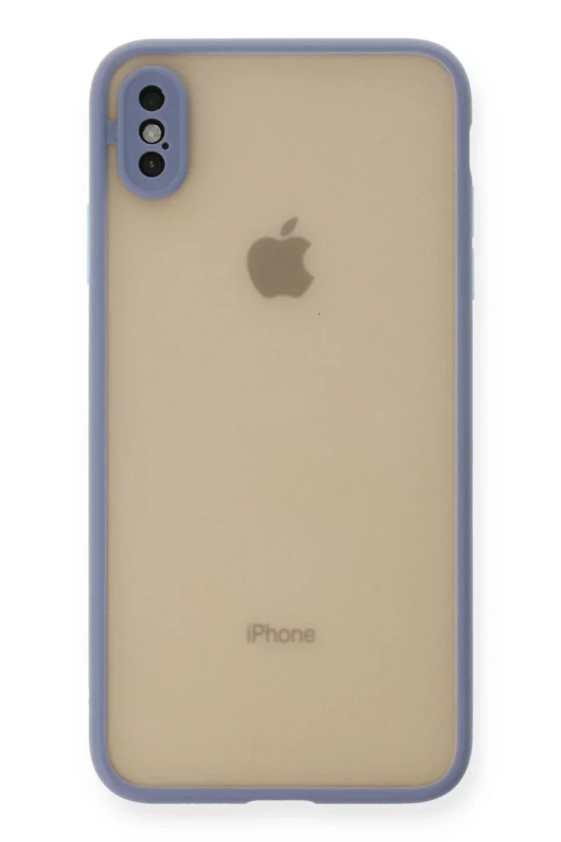 Apple iPhone XS Max Kılıf Montreal Silikon Kapak - Gri Apple iPhone XS Max Kılıf Montreal Silikon Kapak - Gri