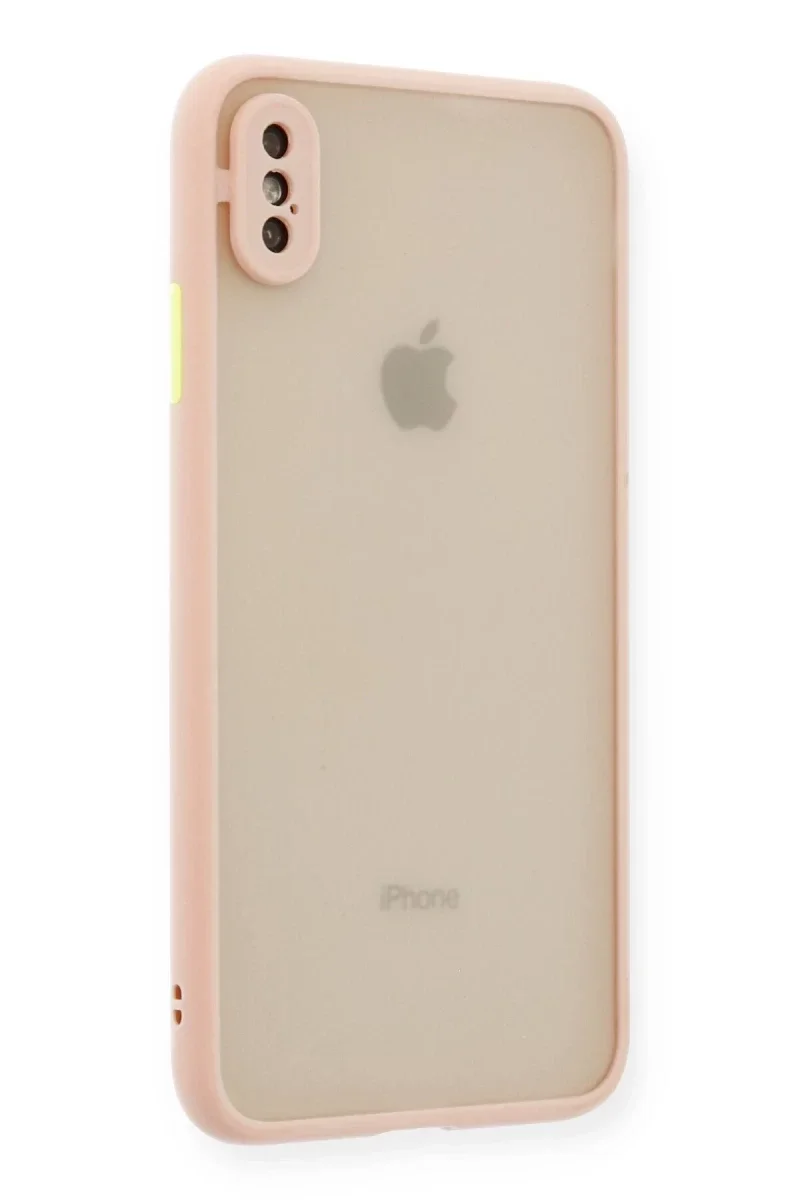 Apple iPhone XS Max Kılıf Montreal Silikon Kapak - Pembe