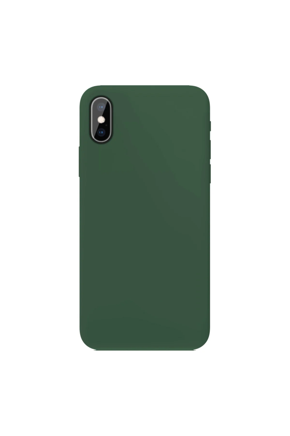 Apple iPhone XS Max İnce Mat Silikon Kılıf Haki