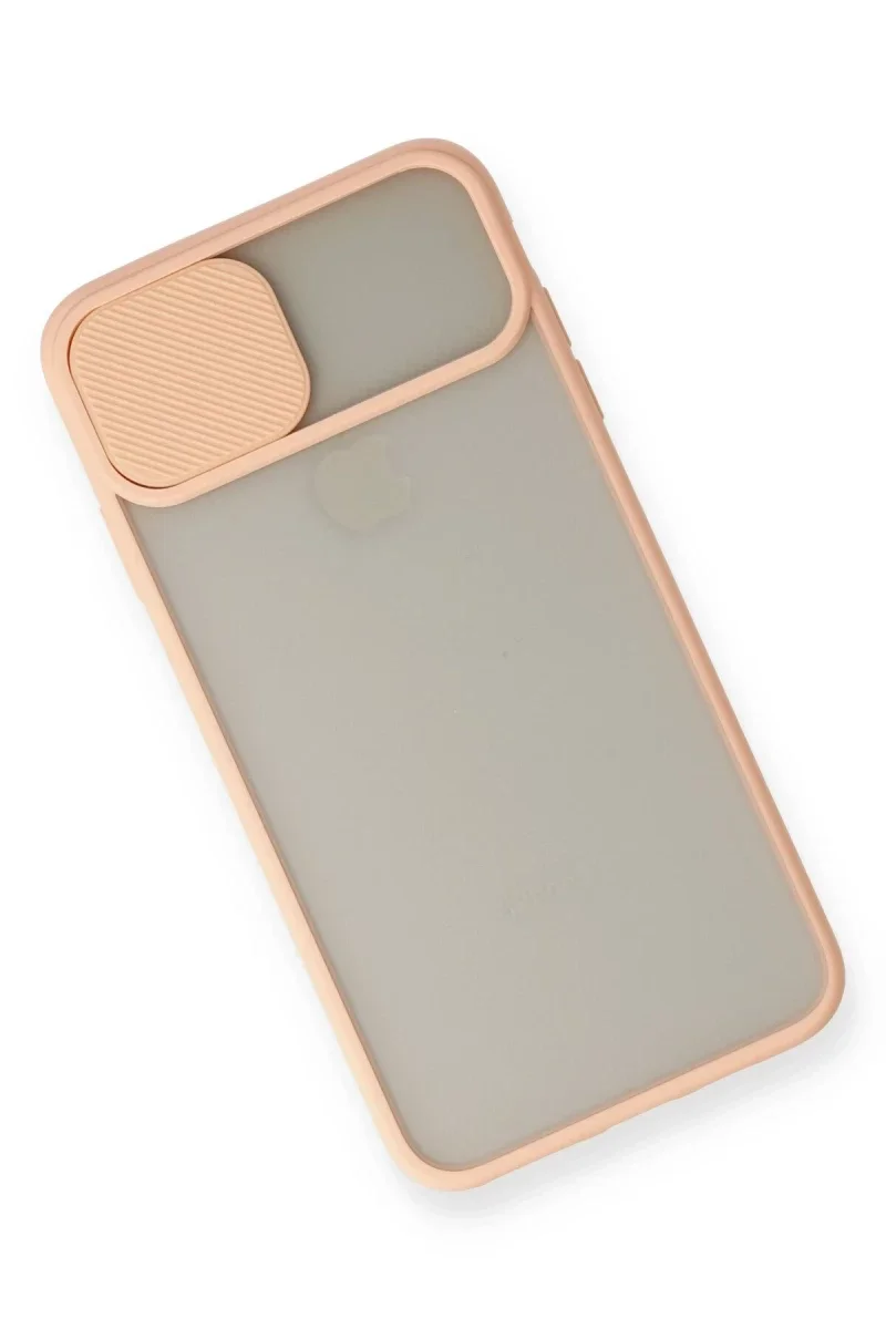 Apple iPhone XS Max Kılıf Palm Buzlu Kamera Sürgülü Silikon - Pembe Apple iPhone XS Max Kılıf Palm Buzlu Kamera Sürgülü Silikon - Pembe