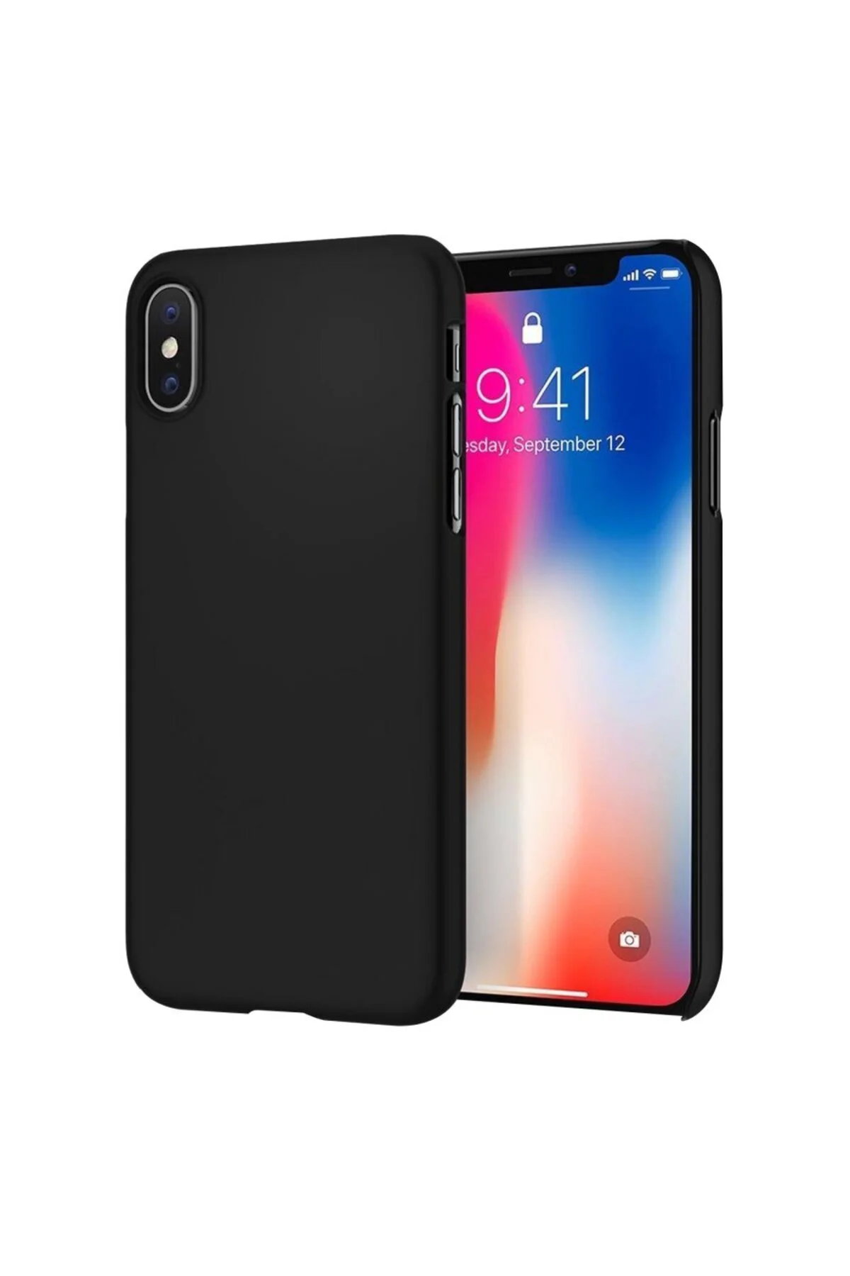 Apple iPhone XS Max İnce Mat Silikon Kılıf Siyah