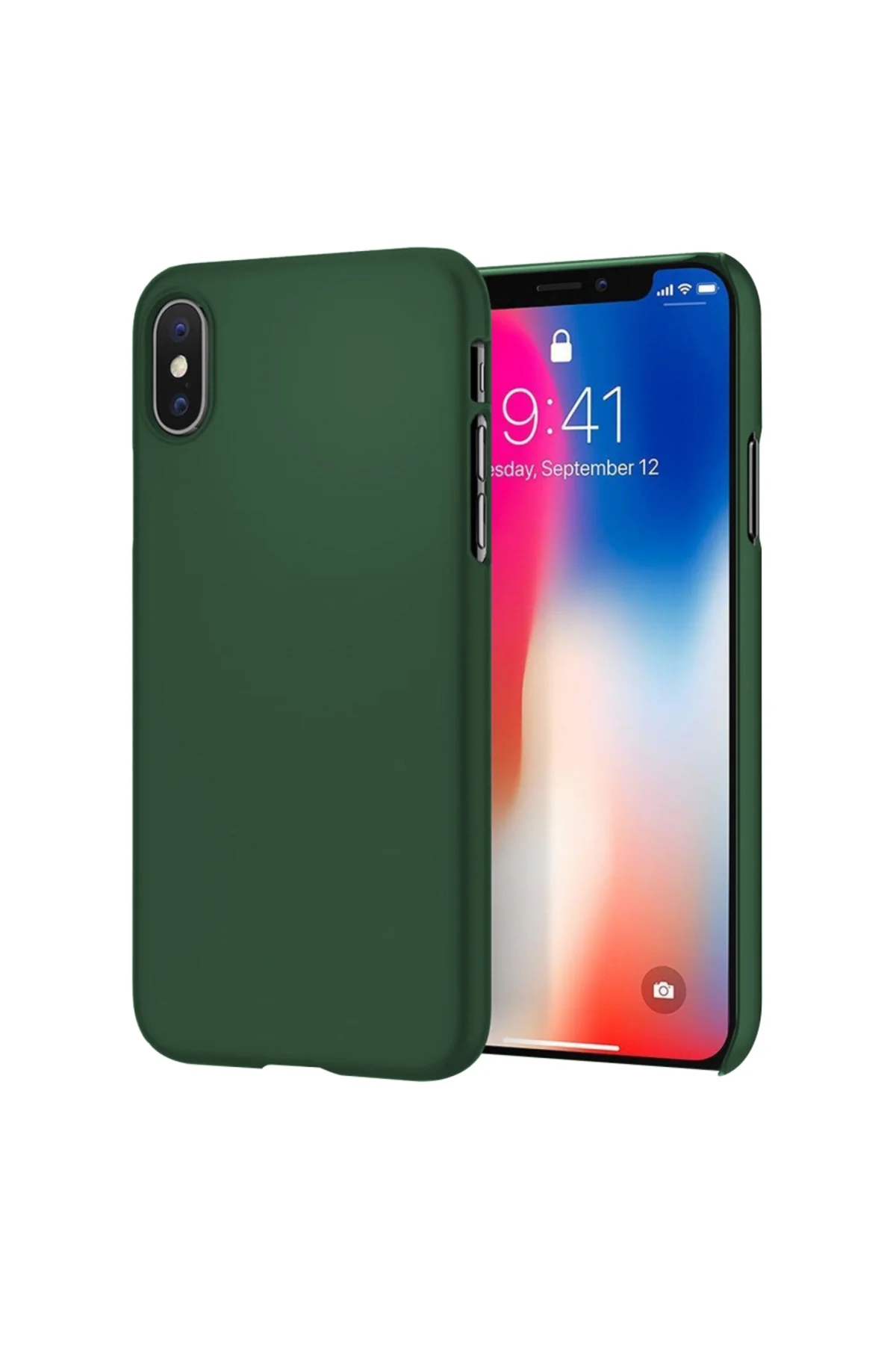 Apple iPhone XS Max İnce Mat Silikon Kılıf Haki