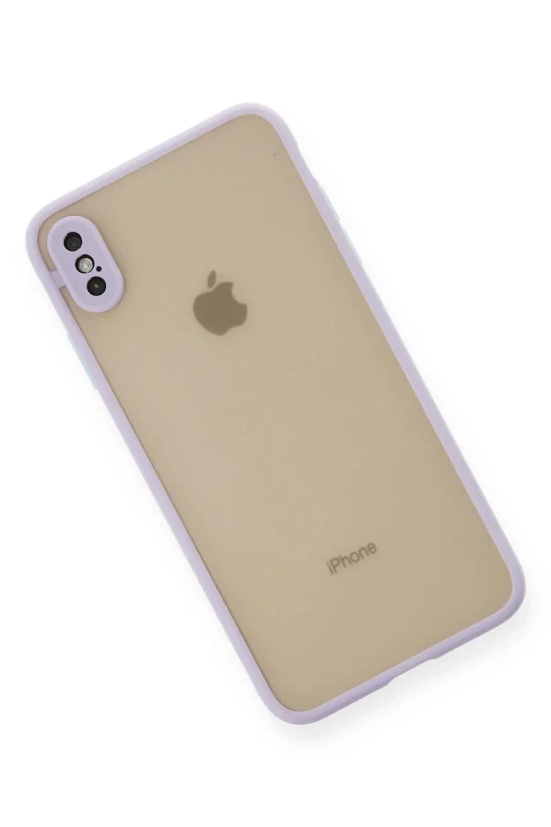 Apple iPhone XS Max Kılıf Montreal Silikon Kapak - Mor