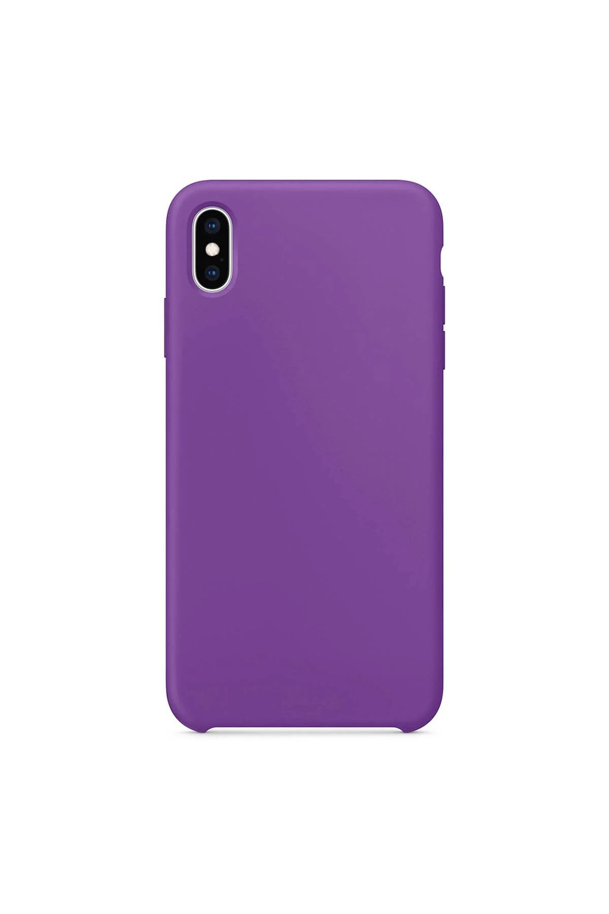 Apple iPhone XS Max Altı Açık Liquit Lansman Silikon Glayöl Moru