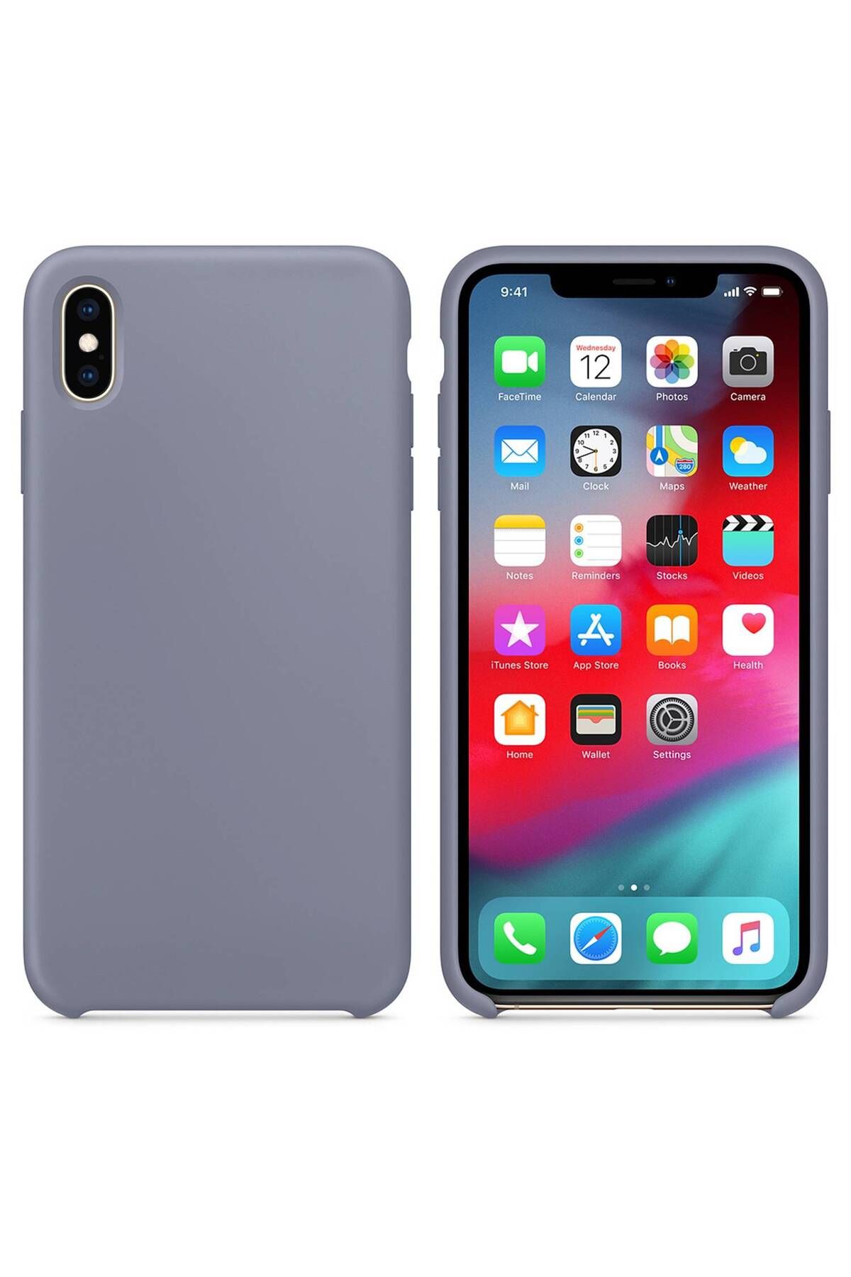 Piyasasepeti Apple İphone Xs Alti Açik Liquit Lansman Silikon Elegant Mavi