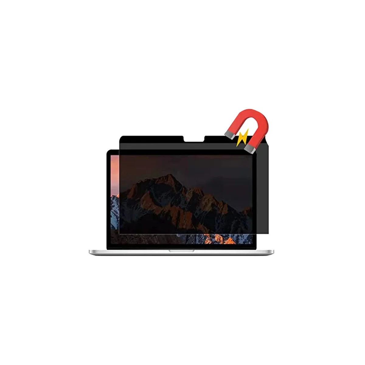 Apple Macbook Air 13.3 Macbook Manyetik Hayalet Ekran Koruyucu - Siyah