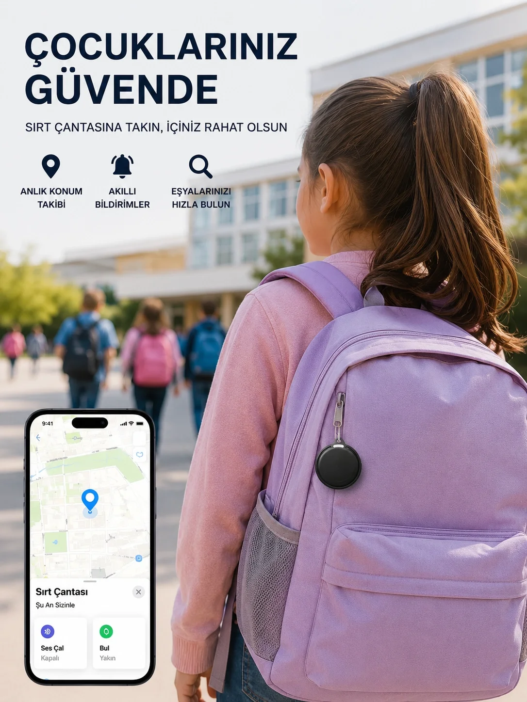 Apple ve Android Destekli AirTag Konum Takip ve Eşya Bulucu