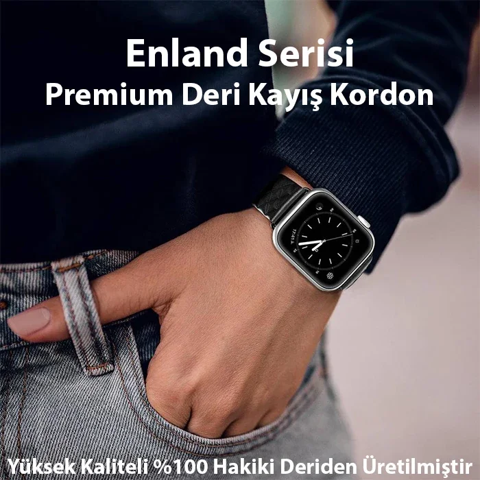 Apple Watch 38/40/41 mm Premium Deri Kayış – Hakiki Deri Manyetik Toka Kayış