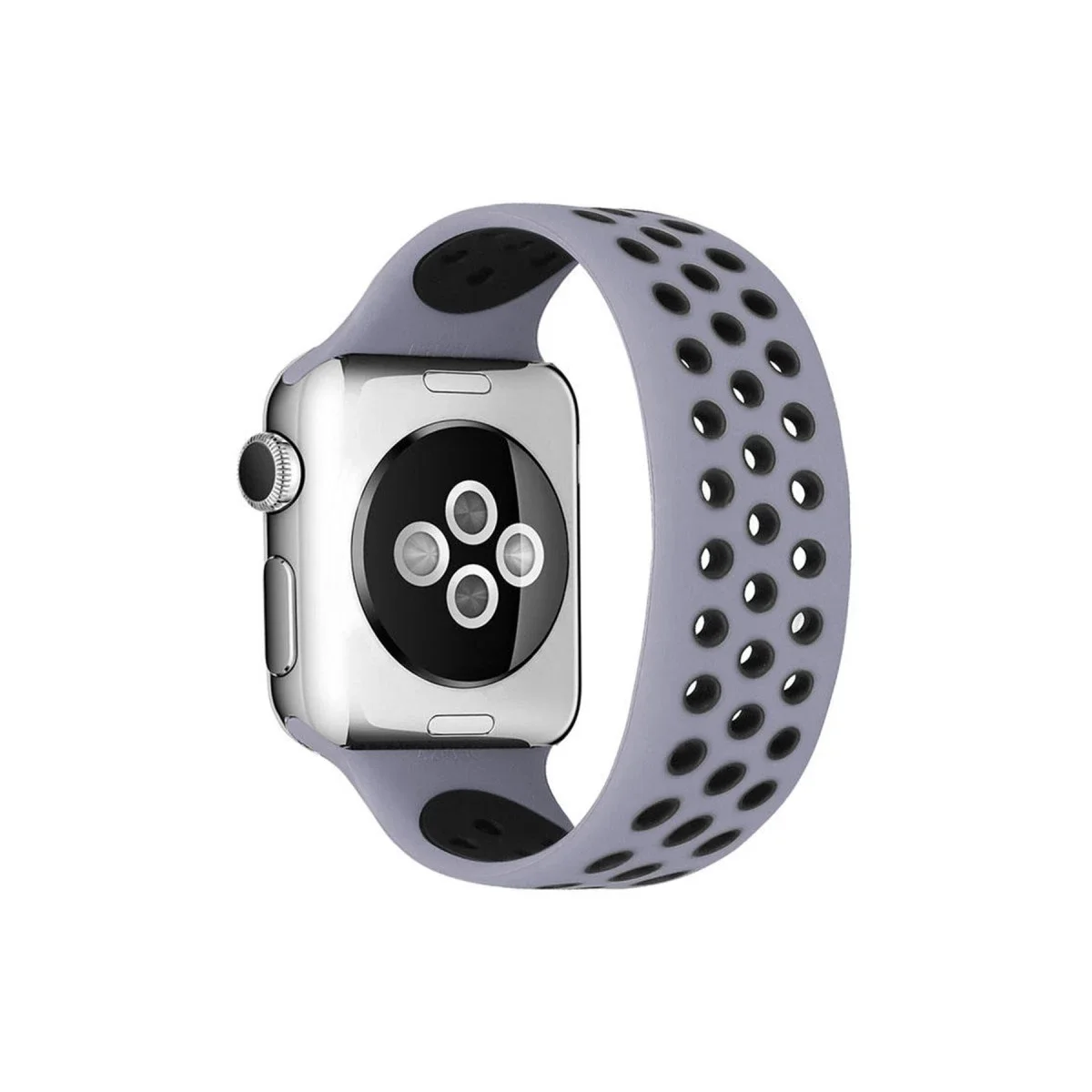 Apple Watch 38mm Ayarlı Delikli Silikon Kordon - Gri-Siyah Fiyatı, Yorumları ve Özellikleri