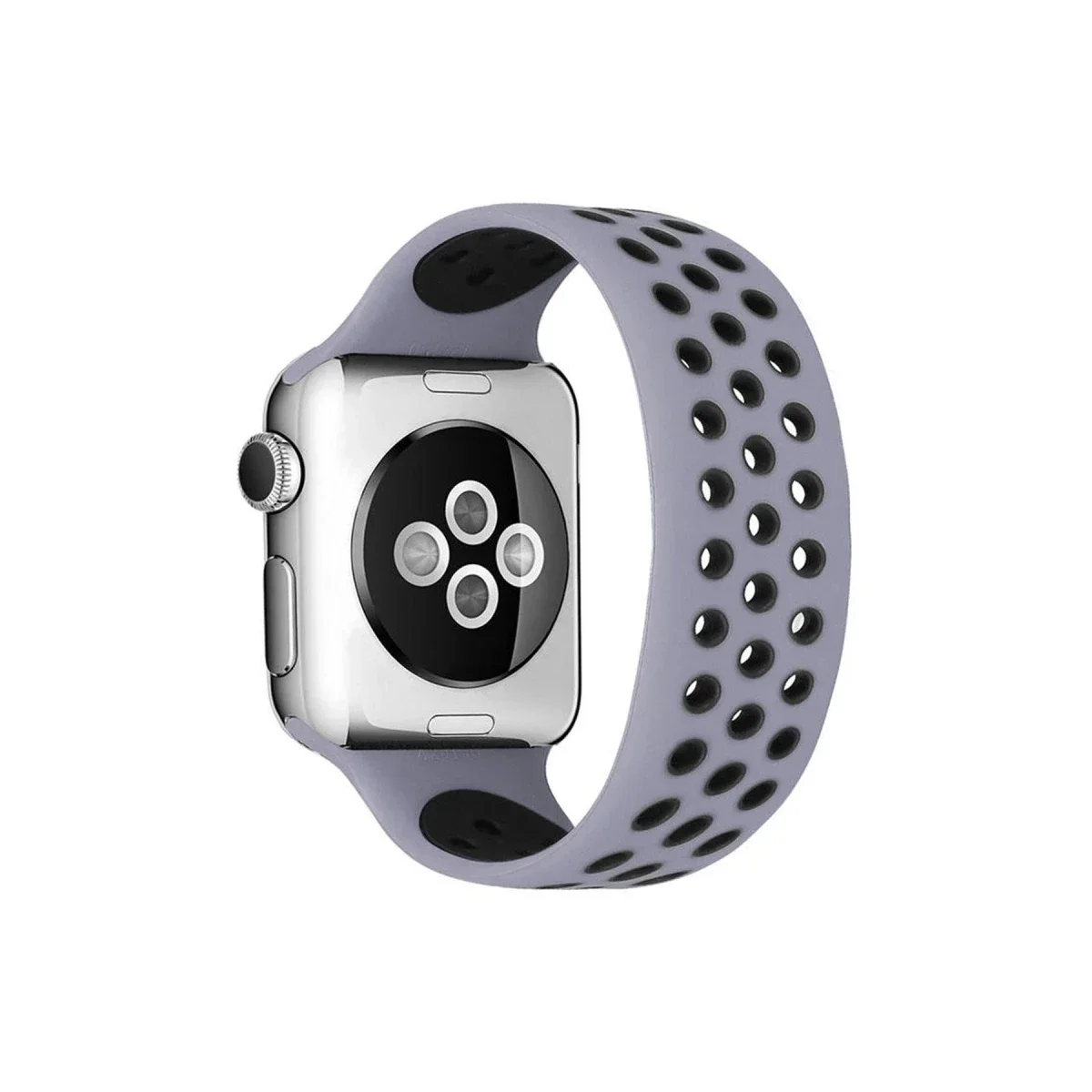 Apple Watch 38mm Ayarlı Delikli Silikon Kordon - Gri-Siyah Fiyatı, Yorumları ve Özellikleri
