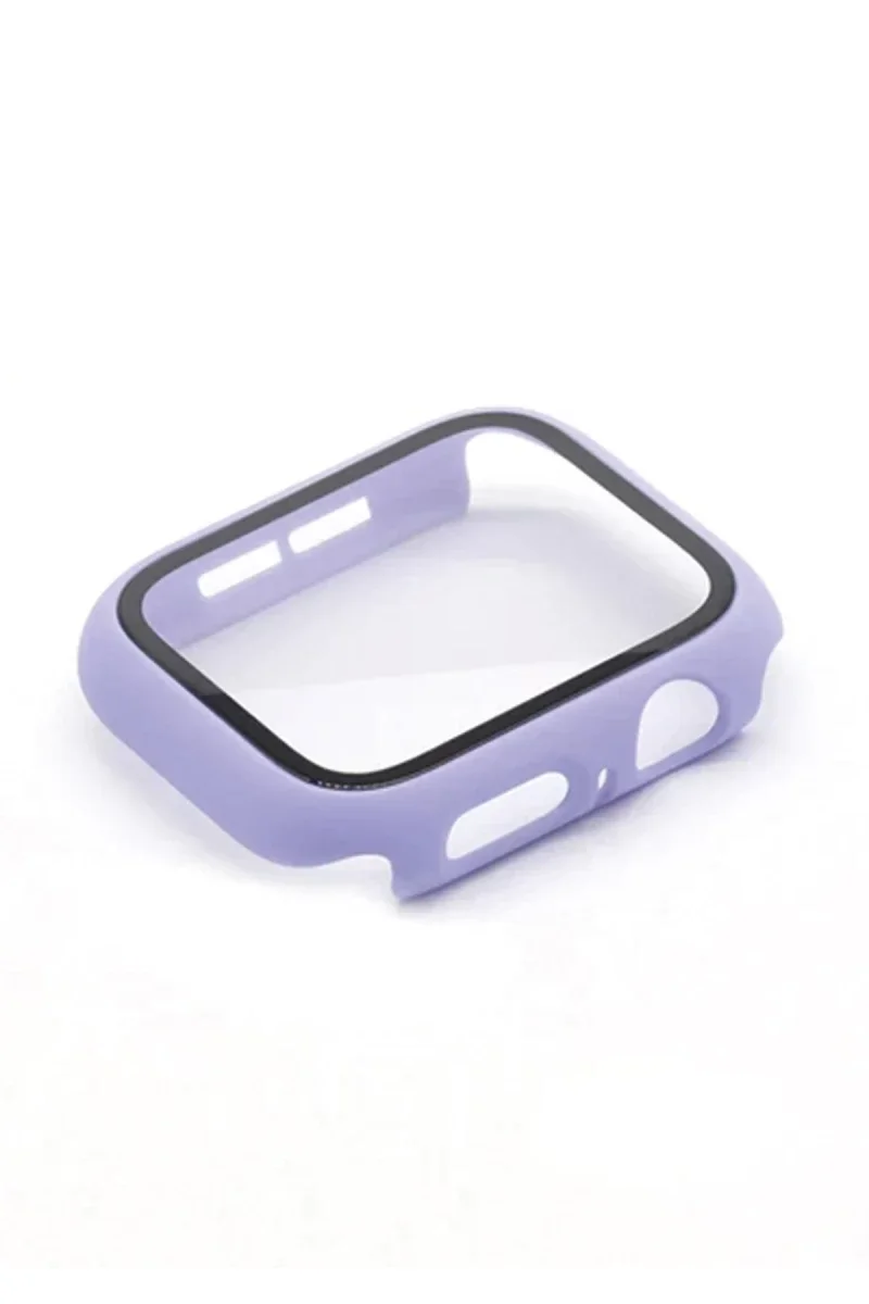 Apple Watch 38mm Camlı Kasa Ekran Koruyucu - Lila