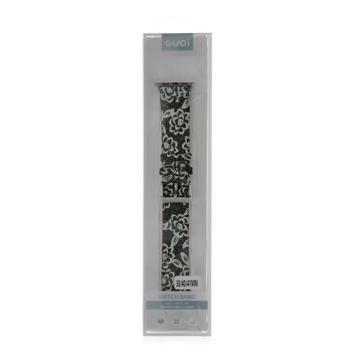 Apple Watch 38mm Creeper Desenli Kordon - Siyah