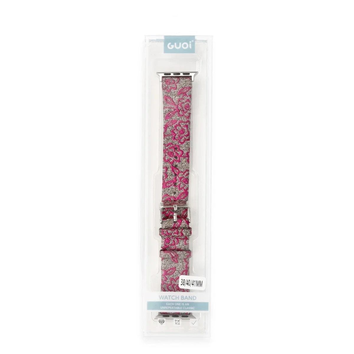 Apple Watch 38mm Creeper Desenli Kordon - Pembe