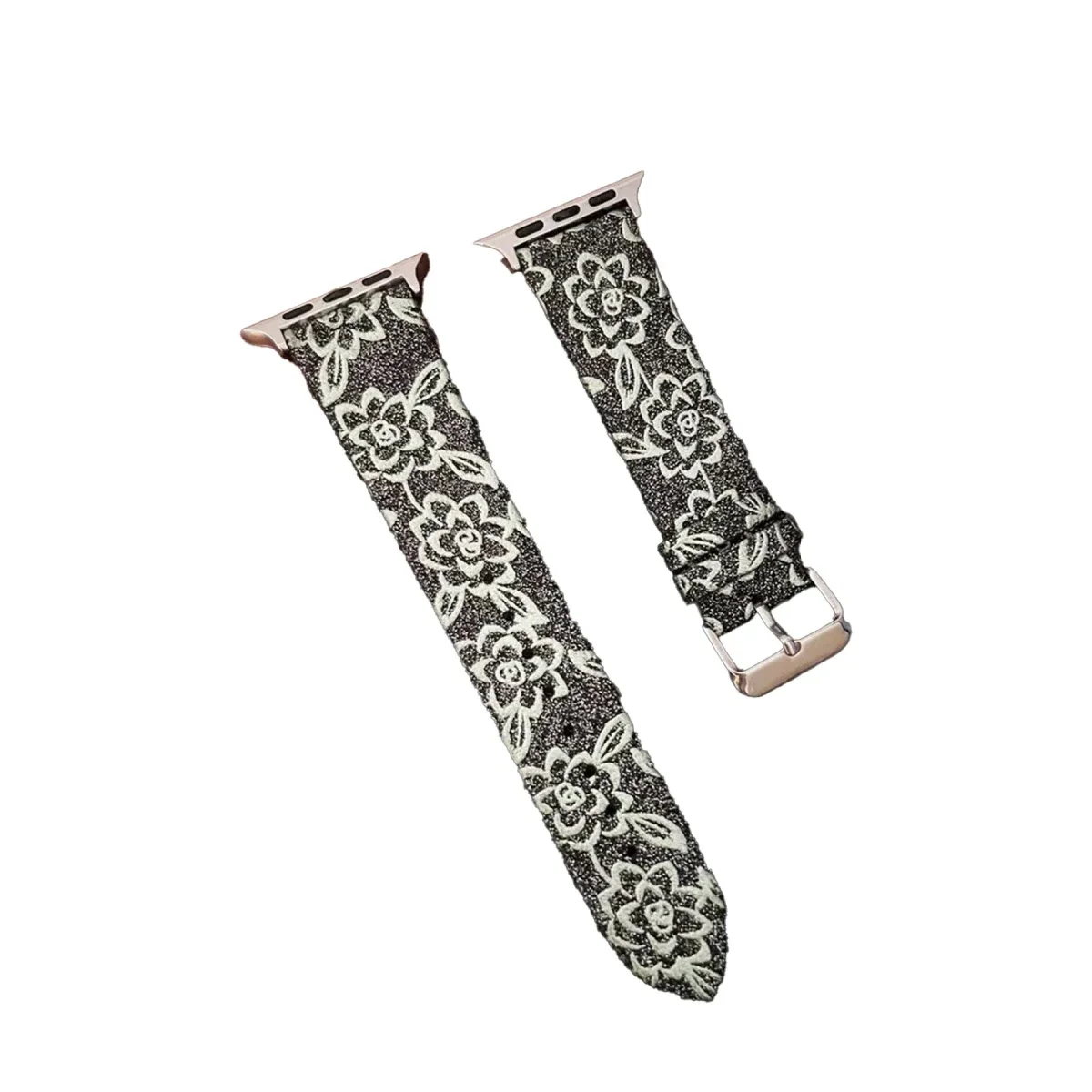 Apple Watch 38mm Creeper Desenli Kordon - Siyah