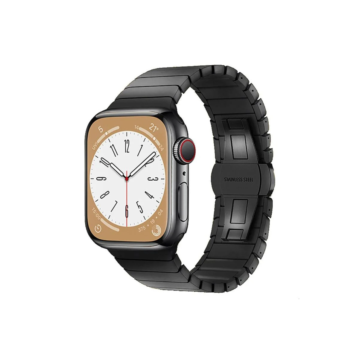 Apple Watch 38mm ile Uyumlu Kr413 Fine Steel Kordon - Siyah Fiyatı, Yorumları ve Özellikleri