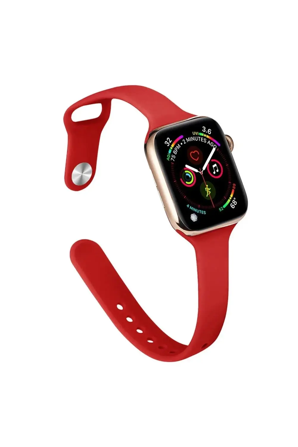 Apple Watch 38mm Klasik Kordon - Kırmızı-(5796)