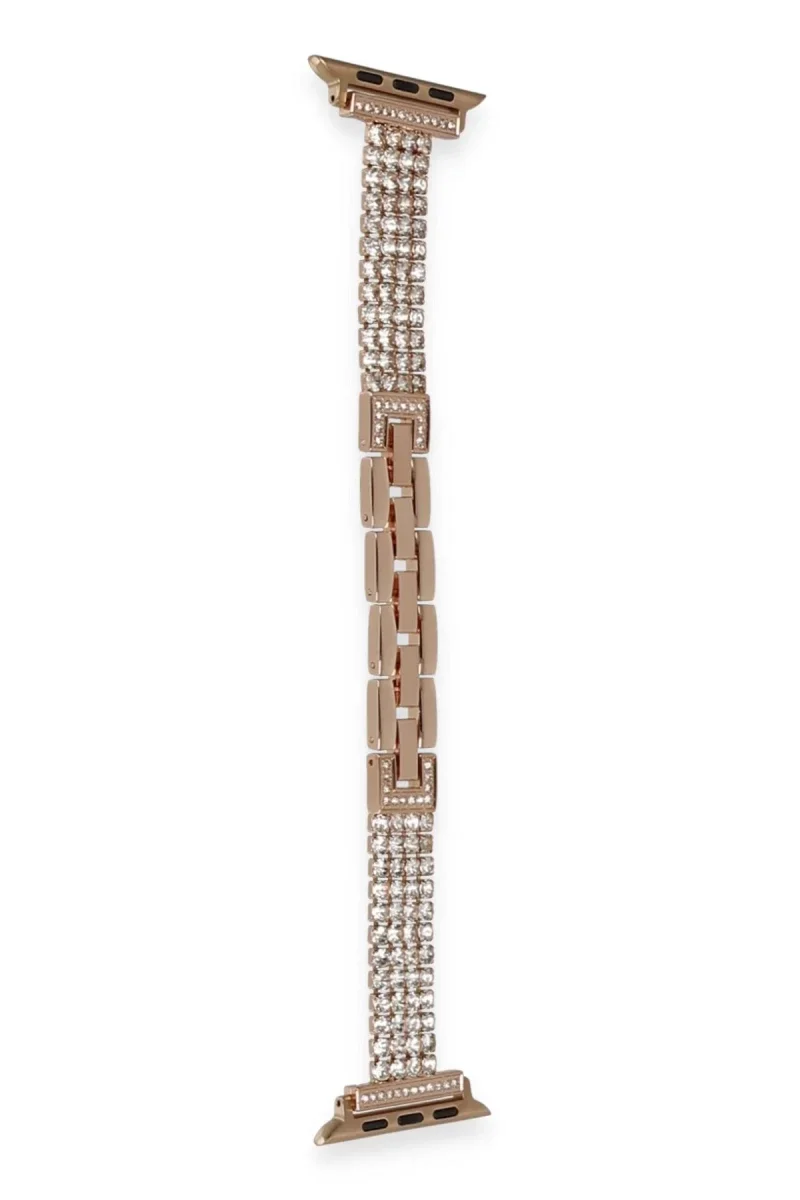 Apple Watch 38mm Live Taşlı Kordon - Rose Gold Apple Watch 38mm Live Taşlı Kordon - Rose Gold