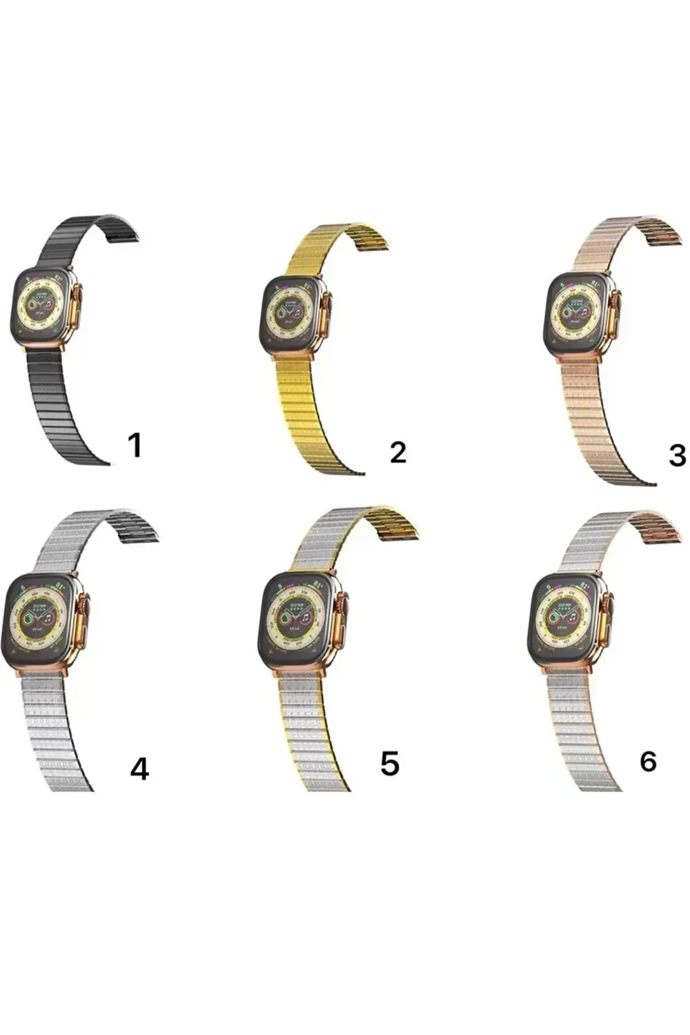 Apple Watch 38mm Made Metal Kordon - Siyah-(5796)