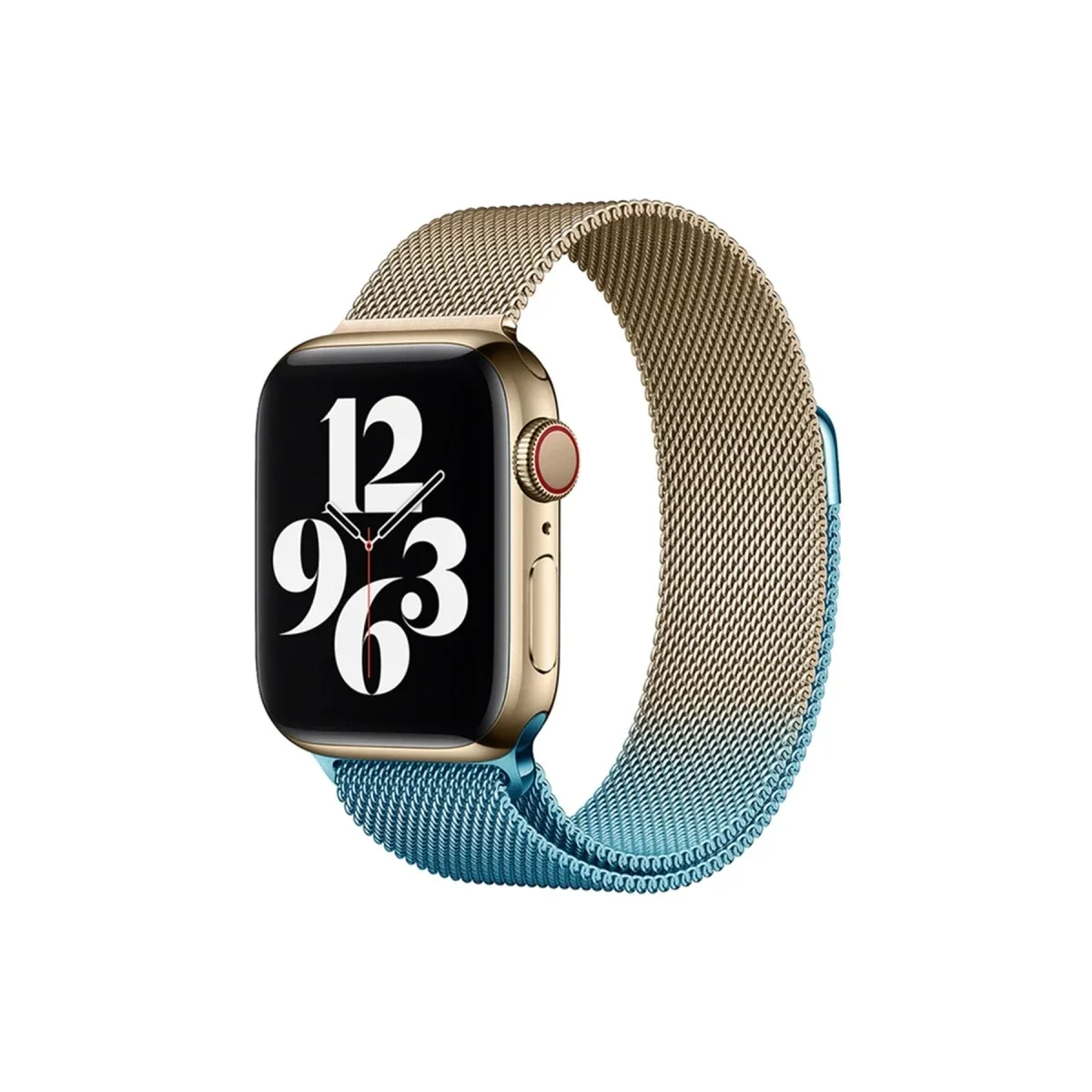 Apple Watch 38mm Metal Mıknatıslı Kordon - Metalik Gold-Mavi Fiyatı, Yorumları ve Özellikleri