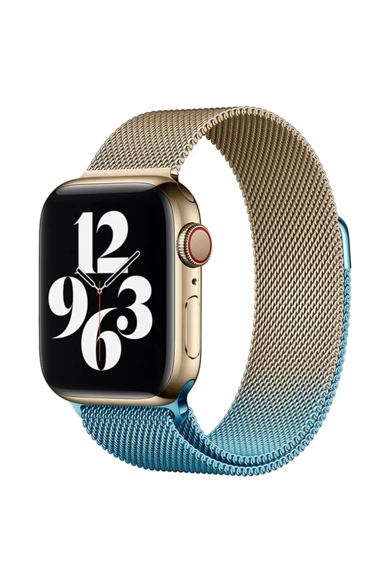 Apple Watch 38mm Metal Mıknatıslı Kordon - Metalik Gold-Mavi Fiyatı, Yorumları ve Özellikleri