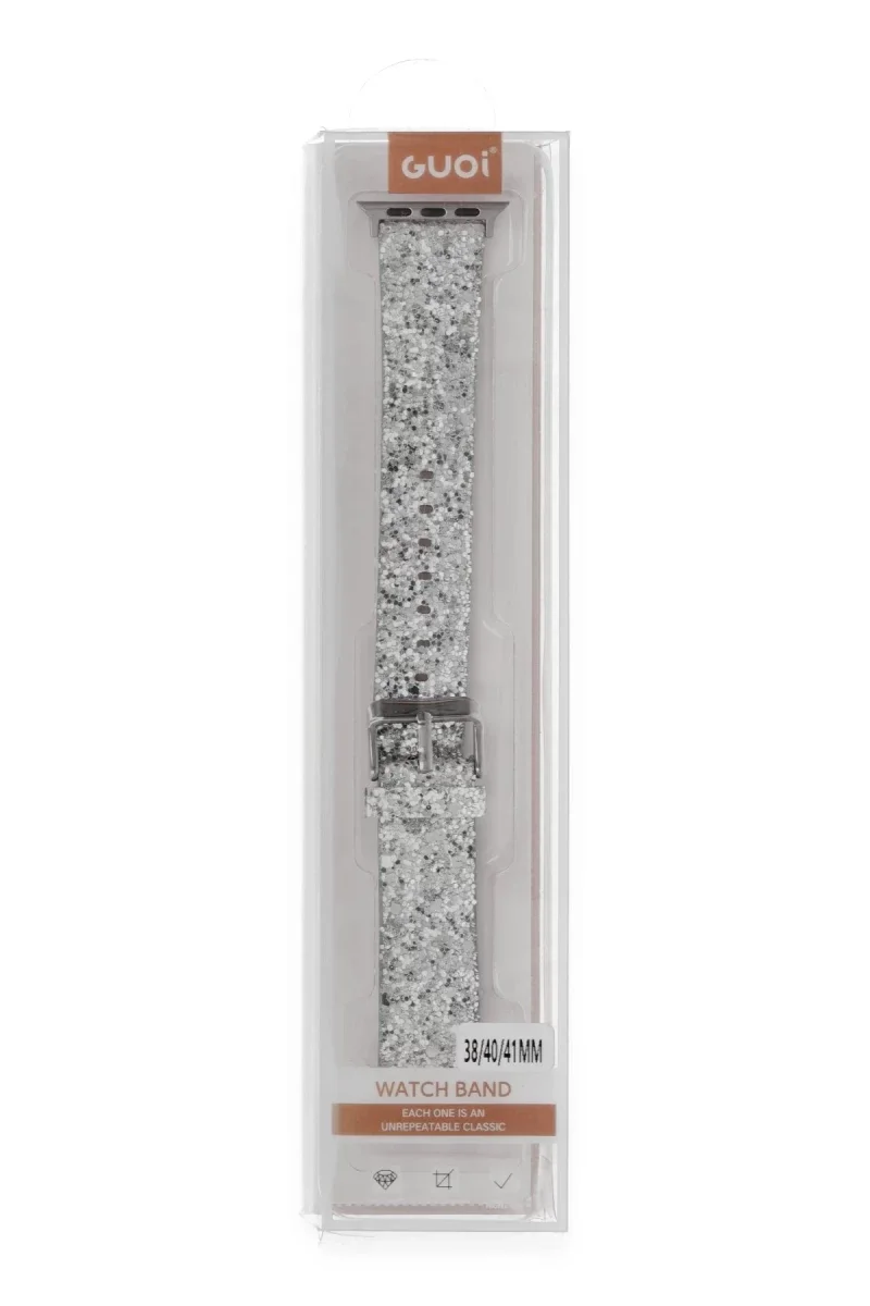 Apple Watch 38mm Starry Taşlı Kordon - Gümüş Apple Watch 38mm Starry Taşlı Kordon - Gümüş