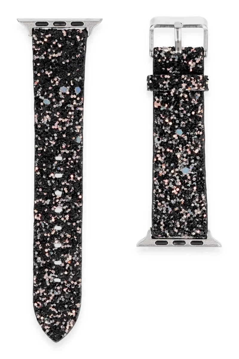 Apple Watch 38mm Starry Taşlı Kordon - Siyah