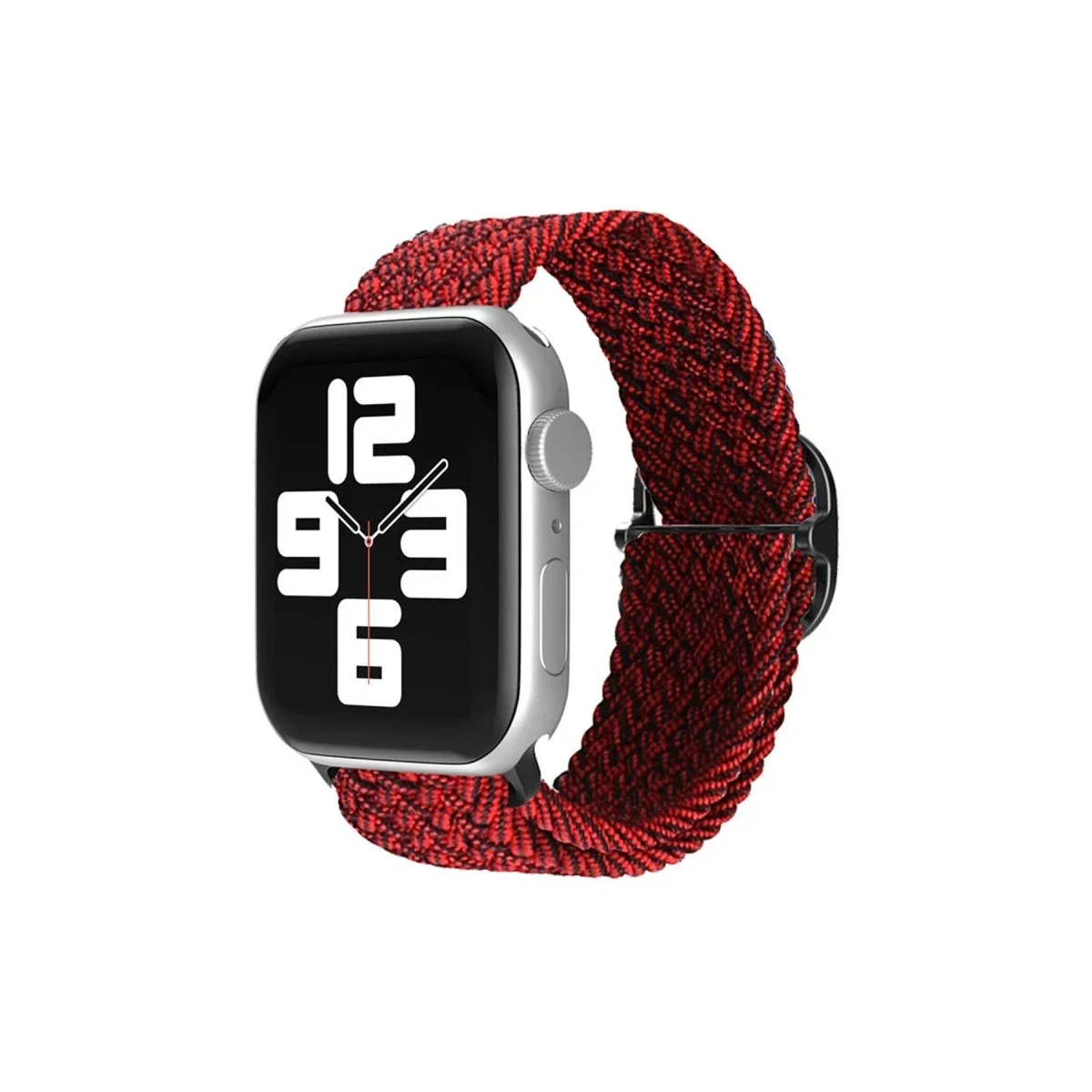 Apple Watch 38mm Star Kordon - Siyah-Bordo Apple Watch 38mm Star Kordon - Siyah-Bordo