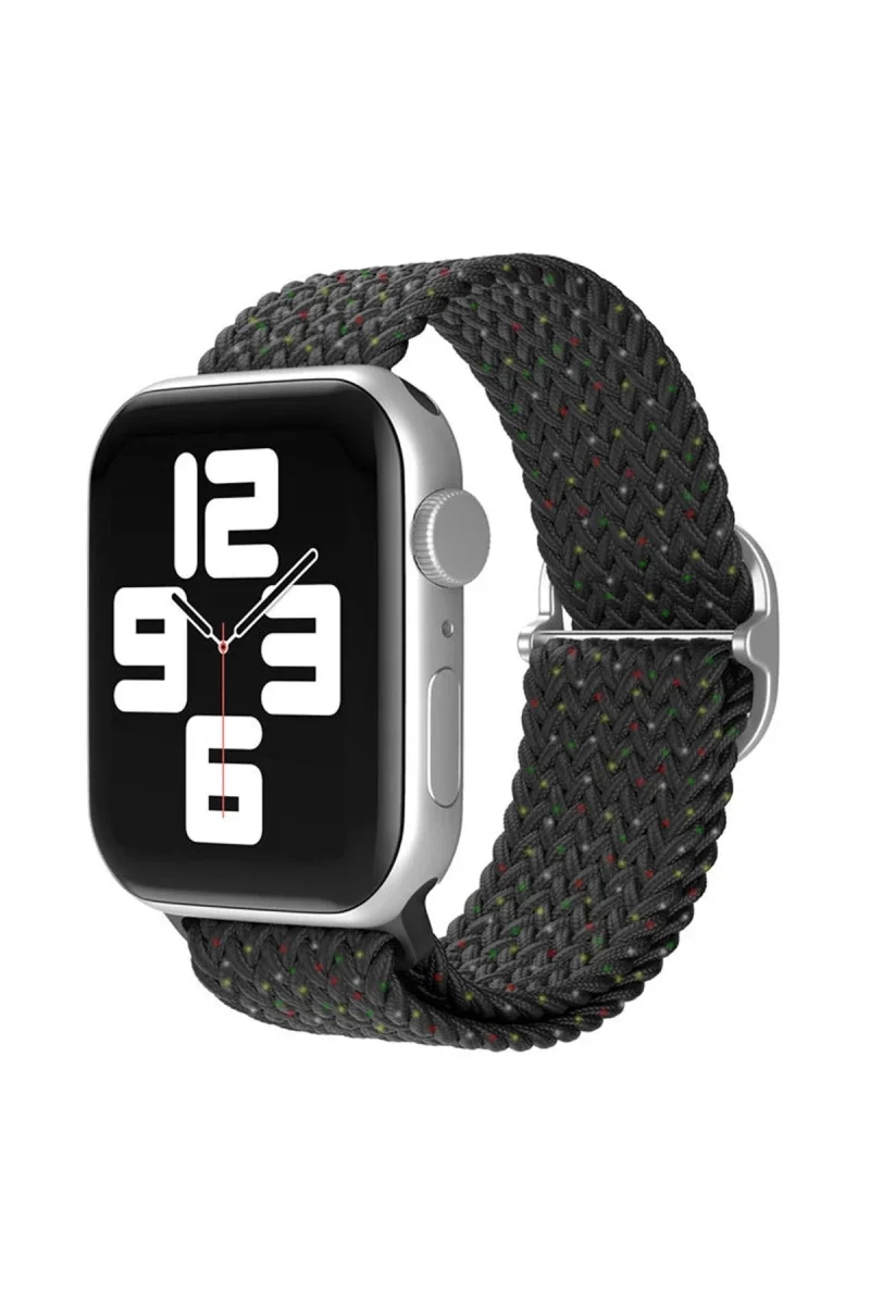 Apple Watch 38mm Star Kordon - Benekli Siyah Apple Watch 38mm Star Kordon - Benekli Siyah