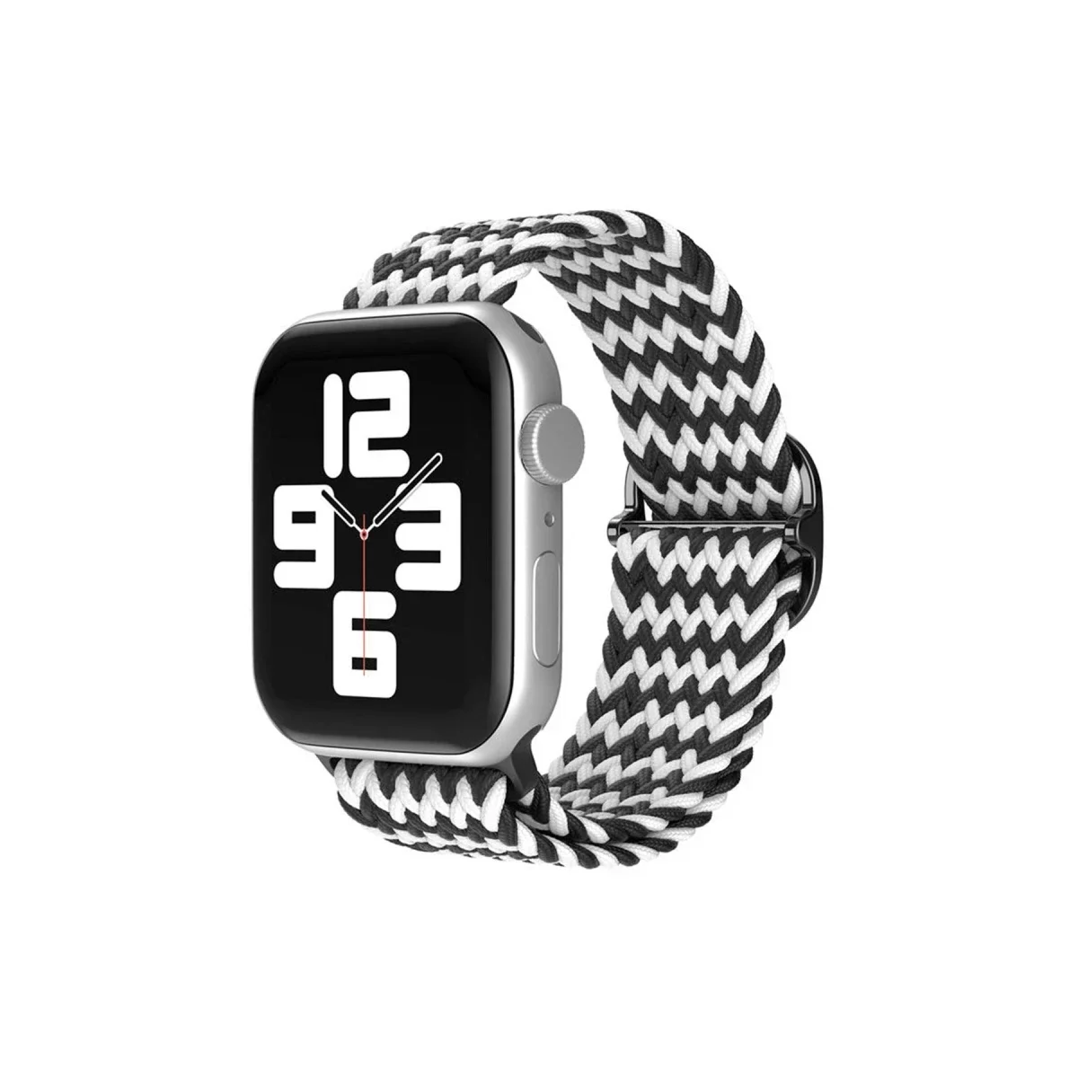 Apple Watch 38mm Star Kordon - Zigzag Siyah-Beyaz