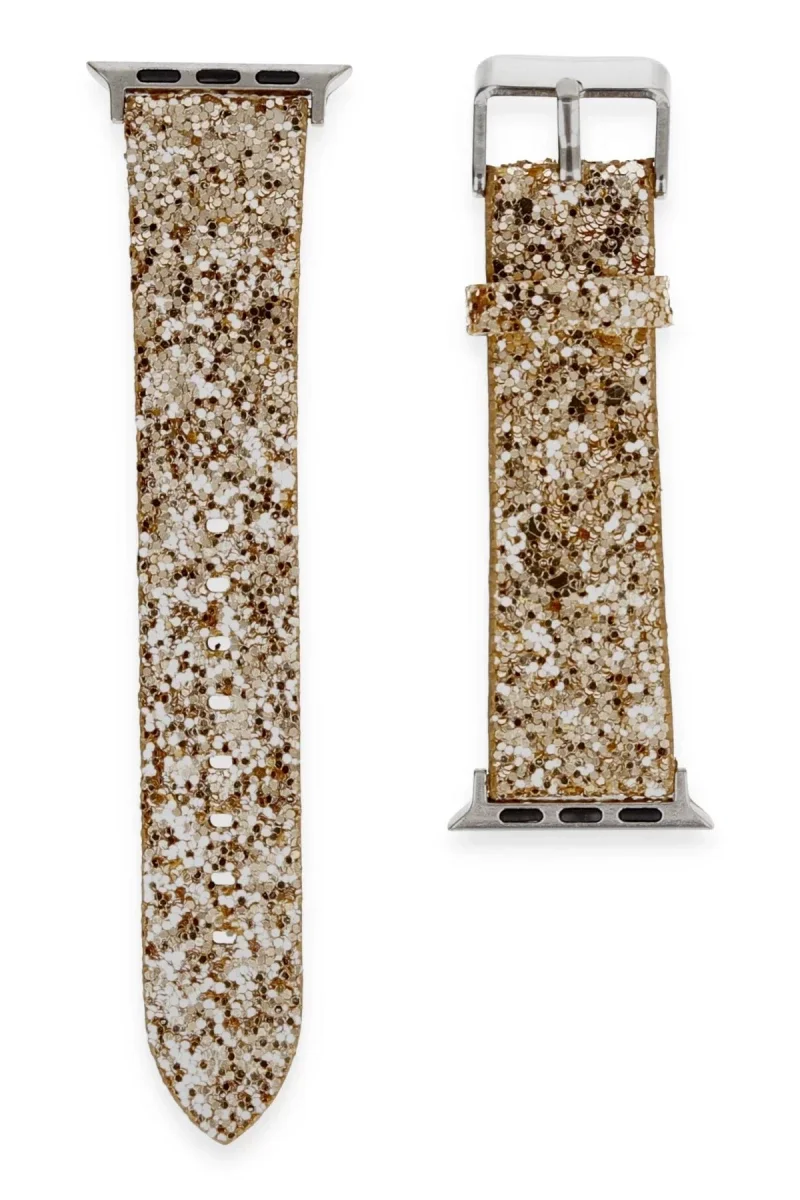 Apple Watch 38mm Starry Taşlı Kordon - Gold