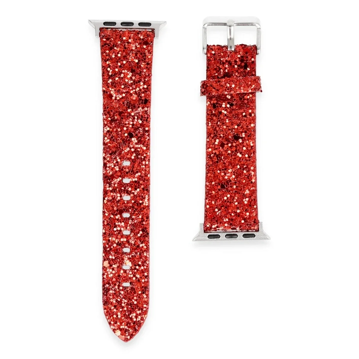 Apple Watch 38mm Starry Taşlı Kordon - Kırmızı Apple Watch 38mm Starry Taşlı Kordon - Kırmızı