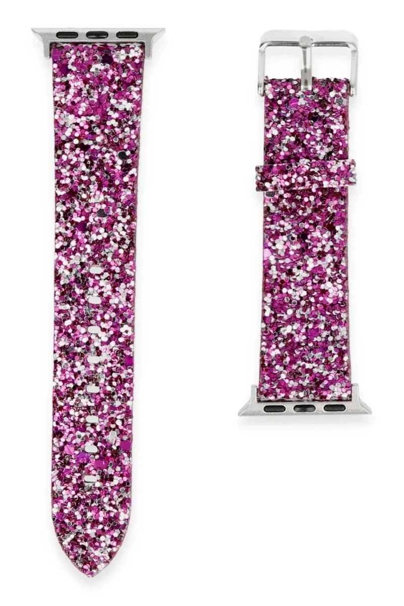 Apple Watch 38mm Starry Taşlı Kordon - Derin Mor Apple Watch 38mm Starry Taşlı Kordon - Derin Mor