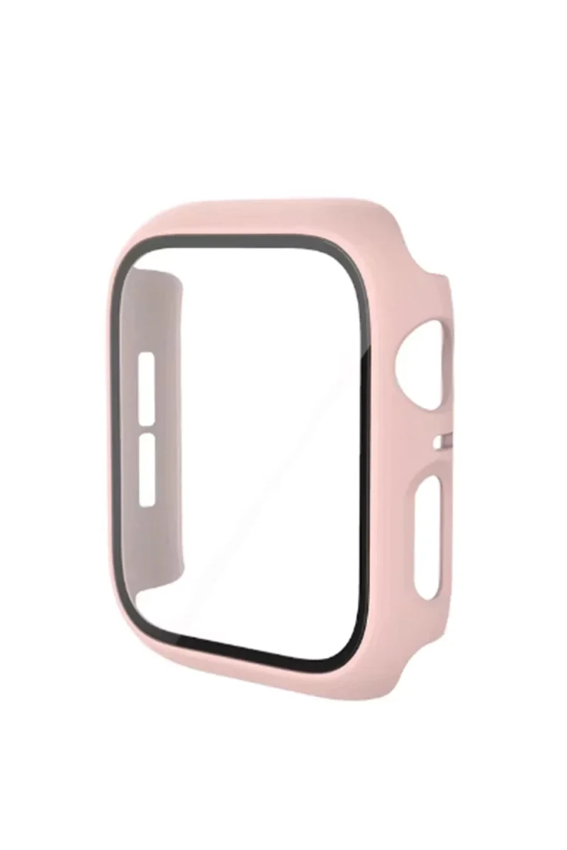 Apple Watch 40mm Camlı Kasa Ekran Koruyucu - Pembe
