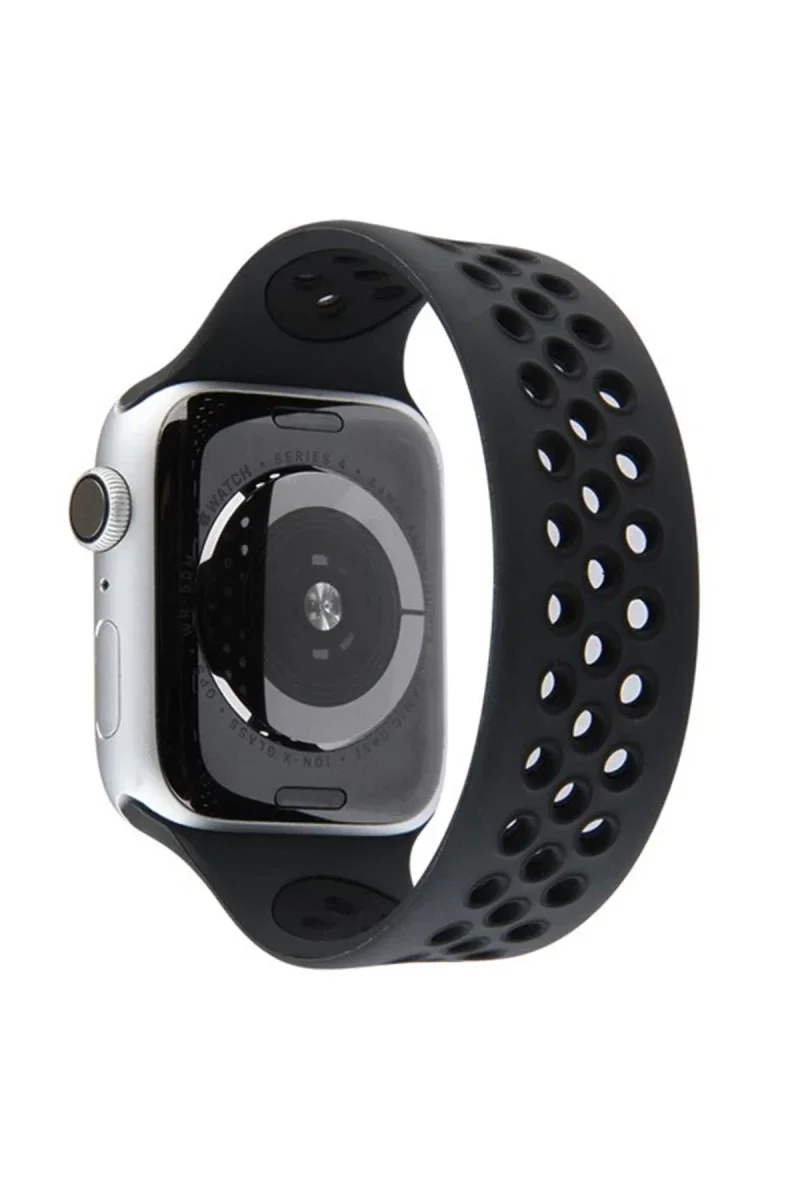 Apple Watch 42mm Ayarlı Delikli Silikon Kordon - Siyah-Siyah Fiyatı, Yorumları ve Özellikleri